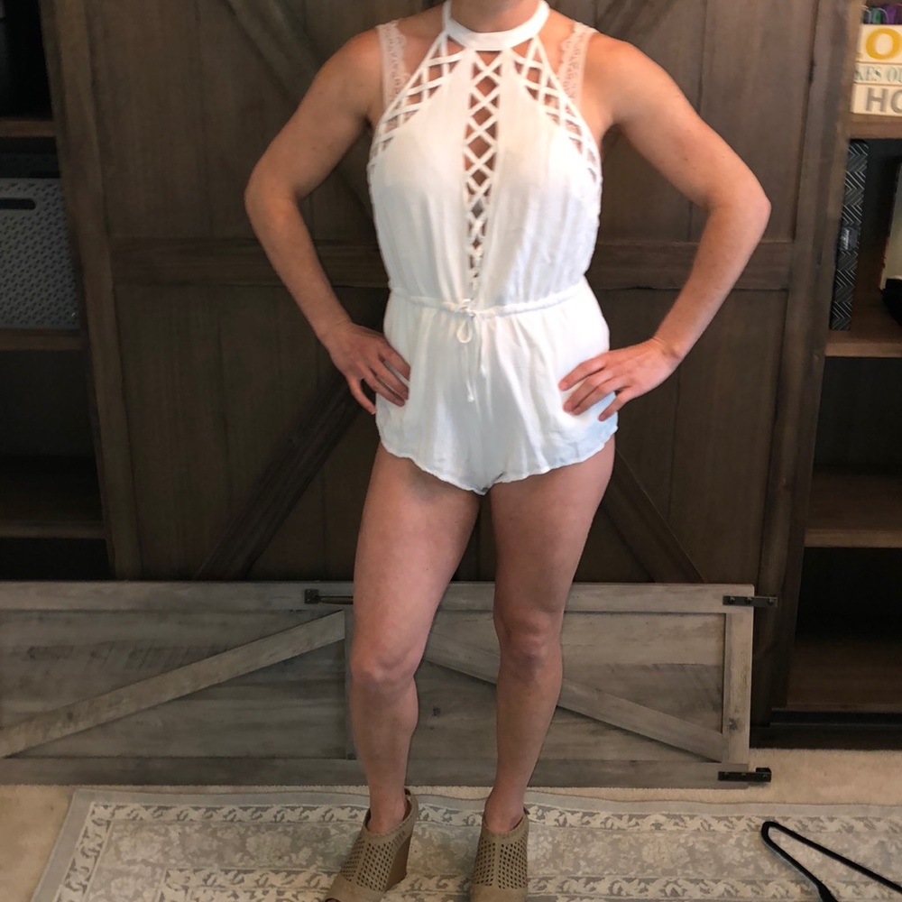 Vegas white romper